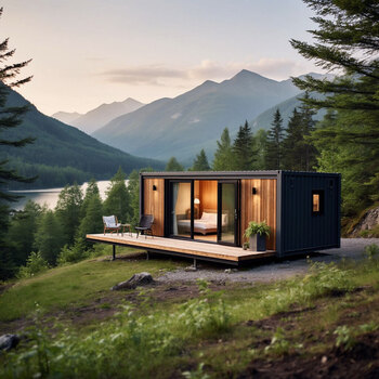 Бытовка дачная 5.0х2.4х2.5 м с отделкой «под брус» - Производство блочно-модульных зданий 