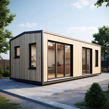 Бытовка дачная 8.0х2.4х2.5 м с отделкой «под брус» - Производство блочно-модульных зданий 